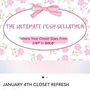 Pink Floral Posh Sellathon Poster